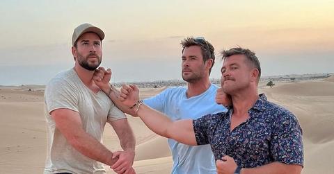 chris hemsworth reunites brothers christmas