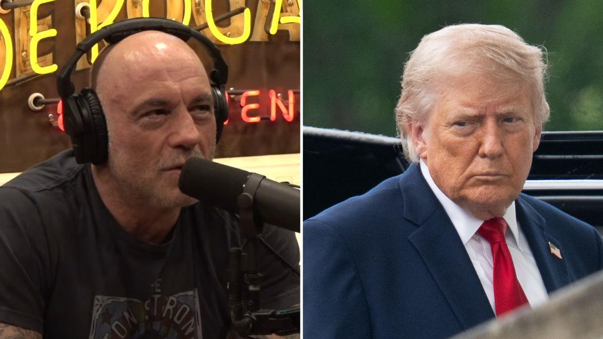 Photo of Joe Rogan and Donald Trump.
