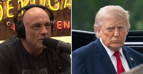 Photo of Joe Rogan and Donald Trump.