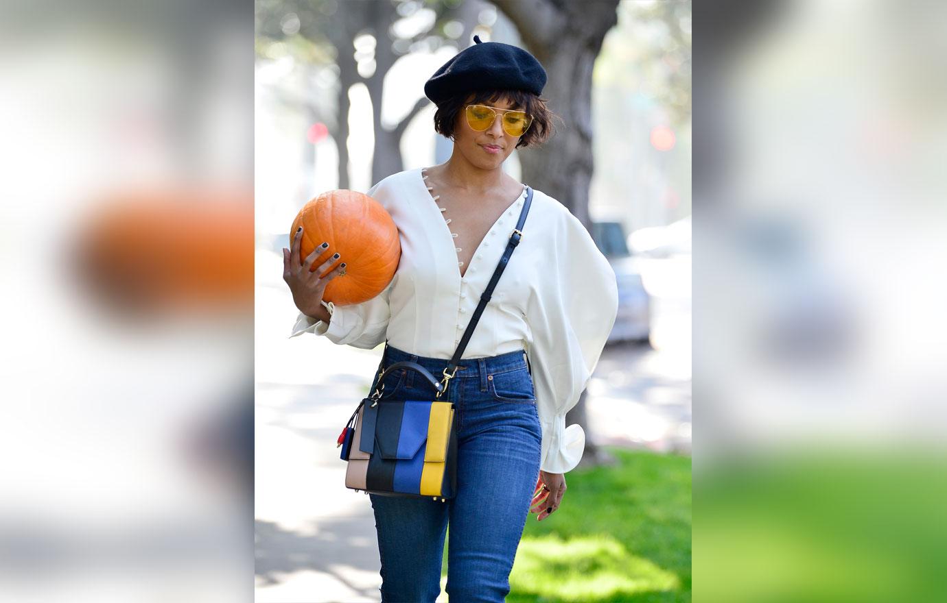 Kat graham buying pumpkin halloween 2