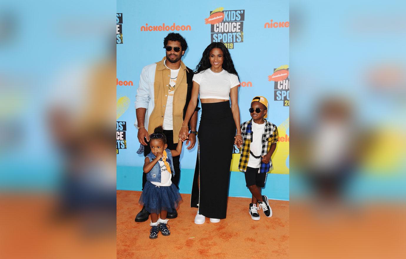 Ciara And Her Family Arriving At Nickelodeon Kids' Choice Sports Awards, Arrivals, Barker Hanger, Los Angeles, USA - 11 Jul 2019