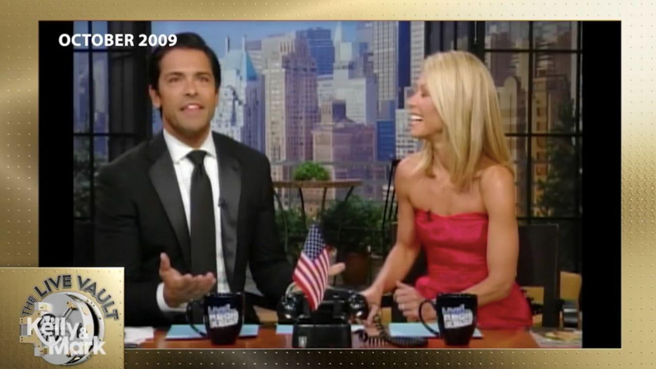 Image of The video showed Kelly Ripa and Mark Consuelos on her birthday in 2009.