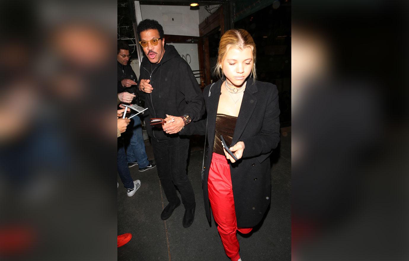 Lionel Richie treats daughter Sofia to dinner at Madeo