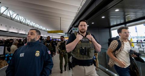 Photo of Immigration and Customs Enforcement (ICE) agents.