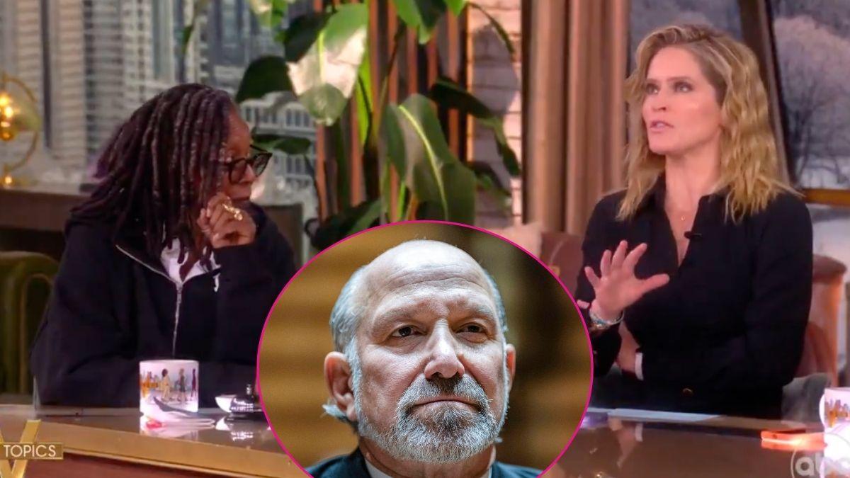 Composite photo of Whoopi Goldberg, Sara Haines and Howard Lutnick