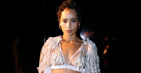 Zoe kravitz wears bra paris fashion week pics