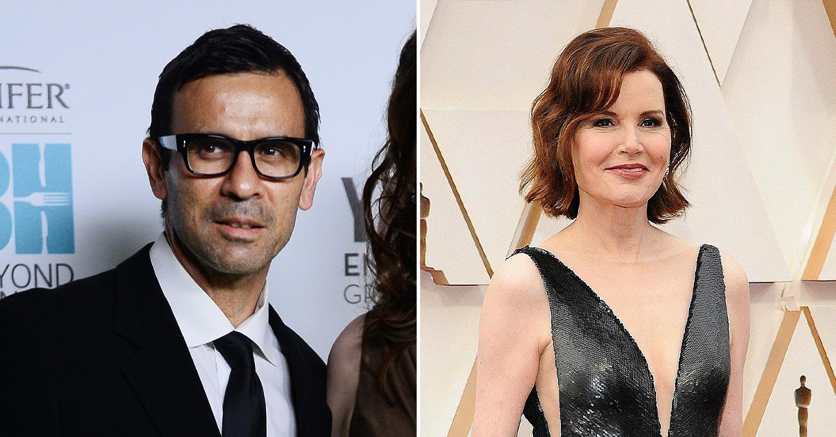 geena davis and ex husband reza jarrahy come to agreement to change their twins last names pp