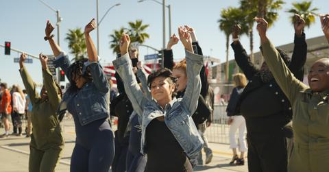 universal standard flash mob los angeles super bowl