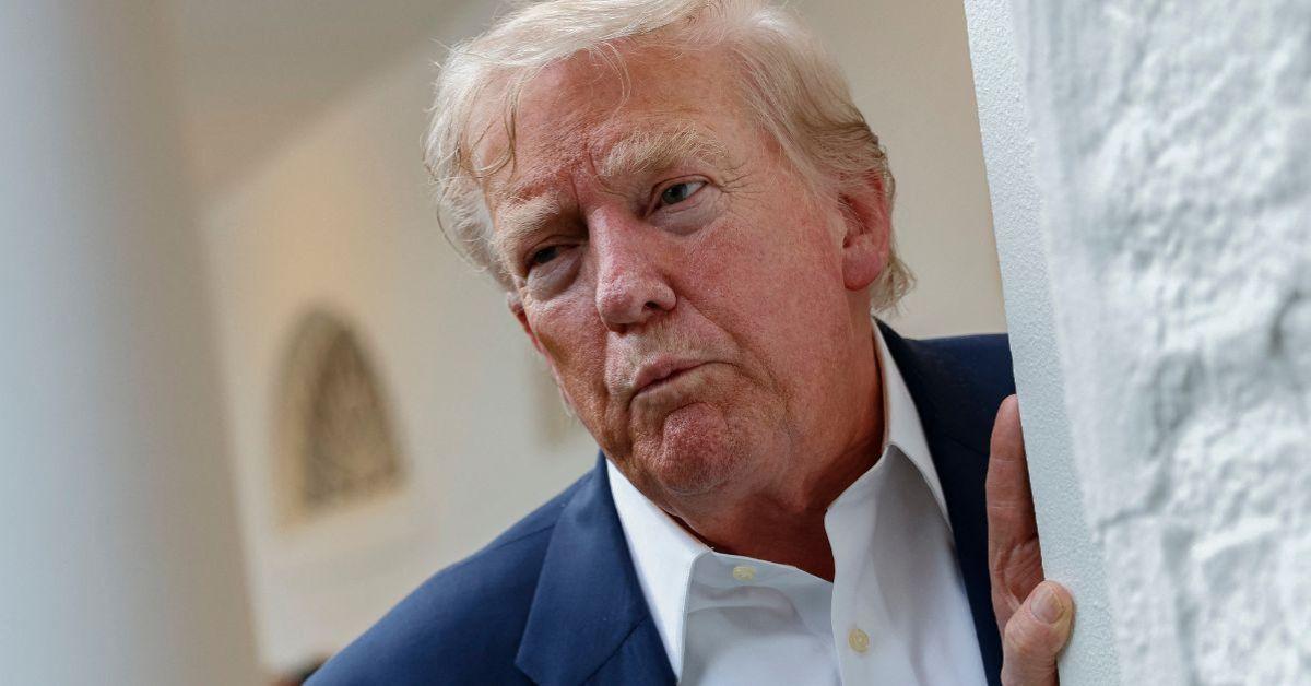 photo of Donald Trump recently commented on how he is 'allowed' to pardon Ghislaine Maxwell