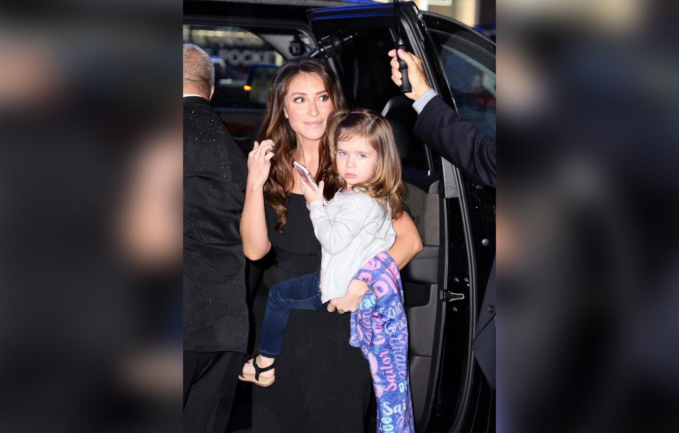 Bristol Palin arrives at Good Morning America with her daughter