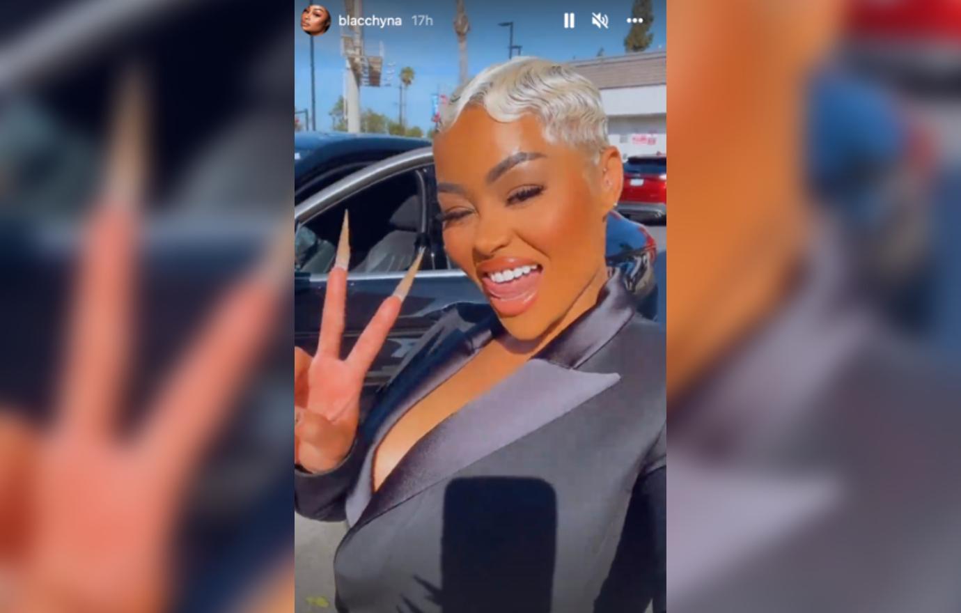 blac chyna smiles trial kardashians photos