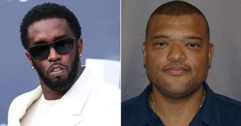 Photo of Sean 'Diddy' Combs and a mugshot of Derrick Lee Cardello-Smith.