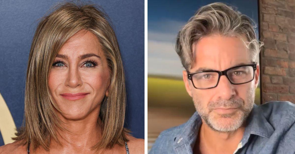 image of Jennifer Aniston is allegedly dating author Jim Curtis.