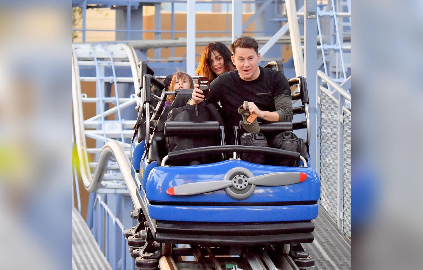 EXCLUSIVE: Channing Tatum and his wife Jenna Dewan take their daughter Everly out on a fun day at Disneyland