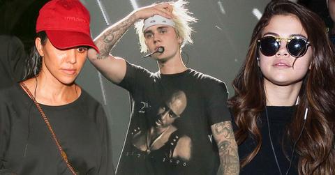 Selena gomez kourtney kardashian attend justin bieber concert HERO