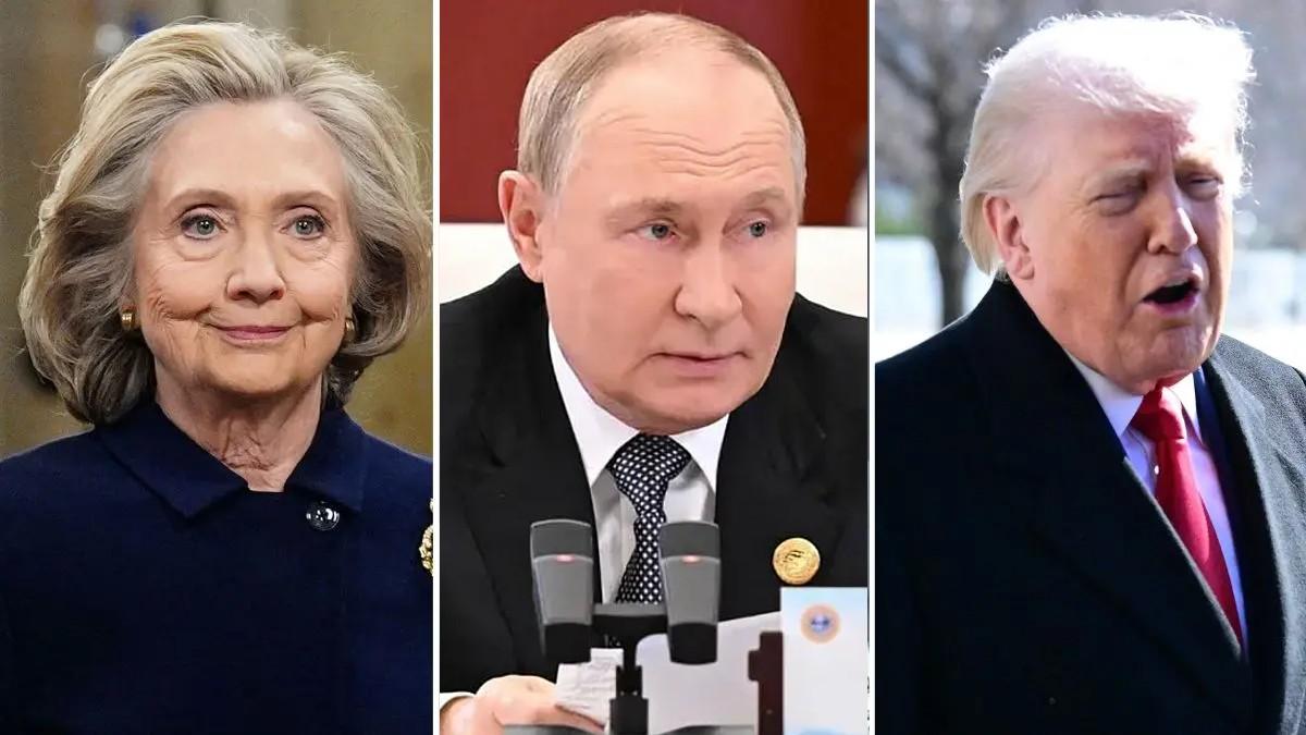 split of Hillary Clinton, Vladimir Putin & Donald Trump.