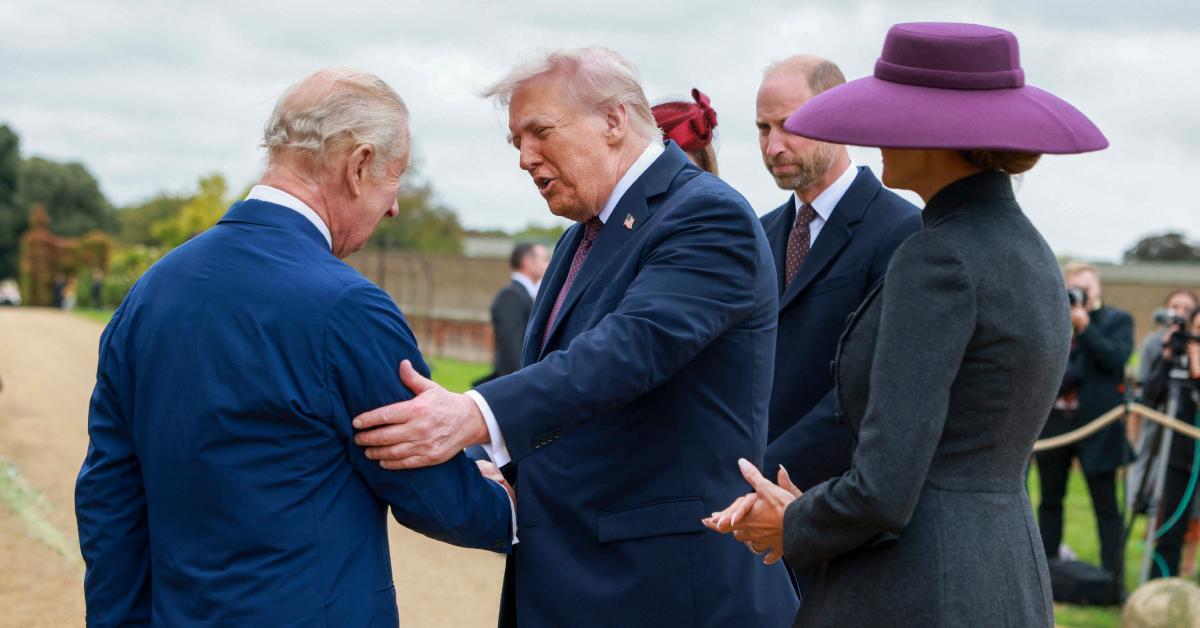 Image of Donald Trump didn't bow to King Charles nor Prince William.