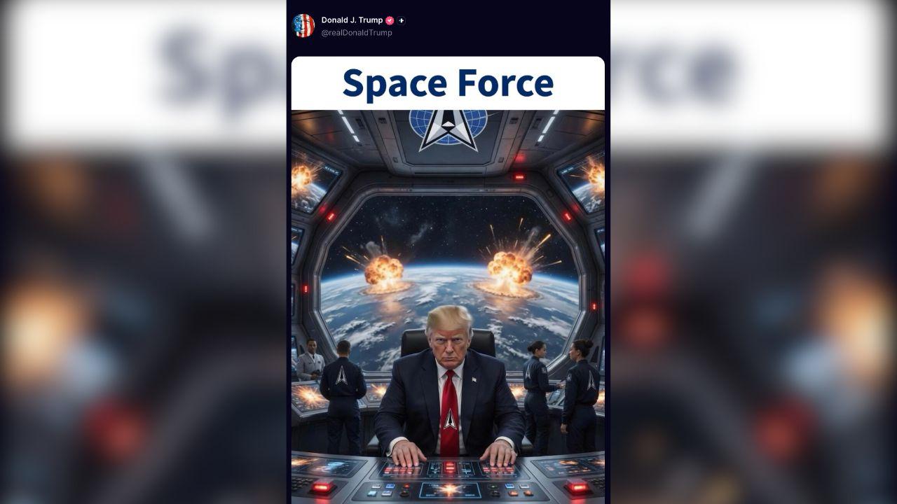 Image of Jimmy Fallon referenced Donald Trump’s AI-generated images during the segment.