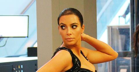 Kim Kardashian going through TSA security check and body scanner at JFK Airport in NYC