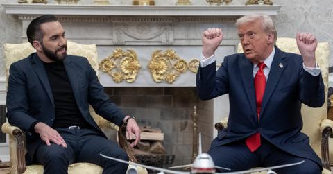 Photo of Nayib Bukele and Donald Trump.