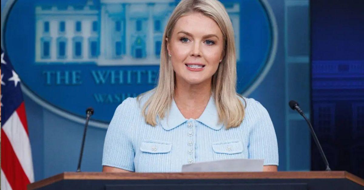 photo of Social media users questioned if the president and Karoline Leavitt are having an affair