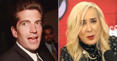 Split photo of John F. Kennedy Jr and Carolyn Bessette