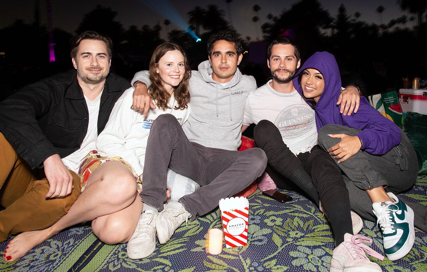 matt spicer sarah ramos max minghella and dylan obrien at cinespia