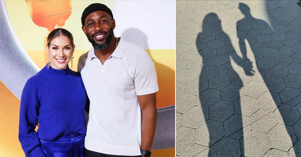 Photo of Allison Holker and Stephen 'tWitch' Boss and a picture of Allison Holker and her new man's shadows.