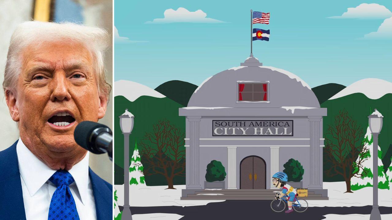 Photo of Donald Trump and 'South Park.'