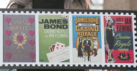 Photo of James Bond stamps.