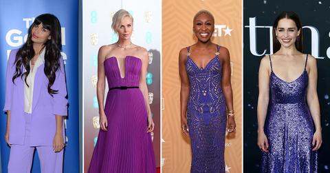 red carpet fashion purple