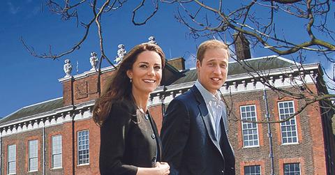Prince William (R) and his wife Kate, th