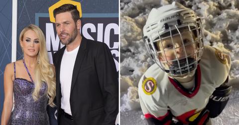 carrie underwood mike fishers son jacob hockey th birthday photos