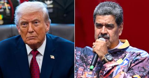 Split photo of Donald Trump and Nicolás Maduro.