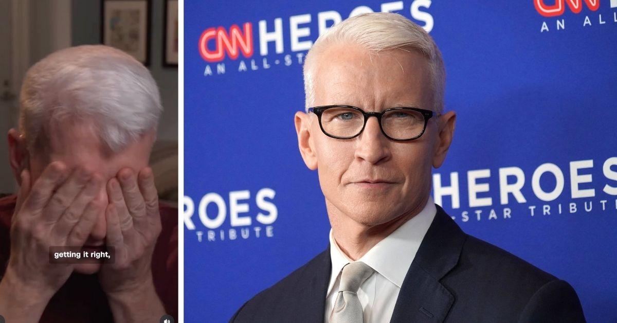 split photo of anderson cooper