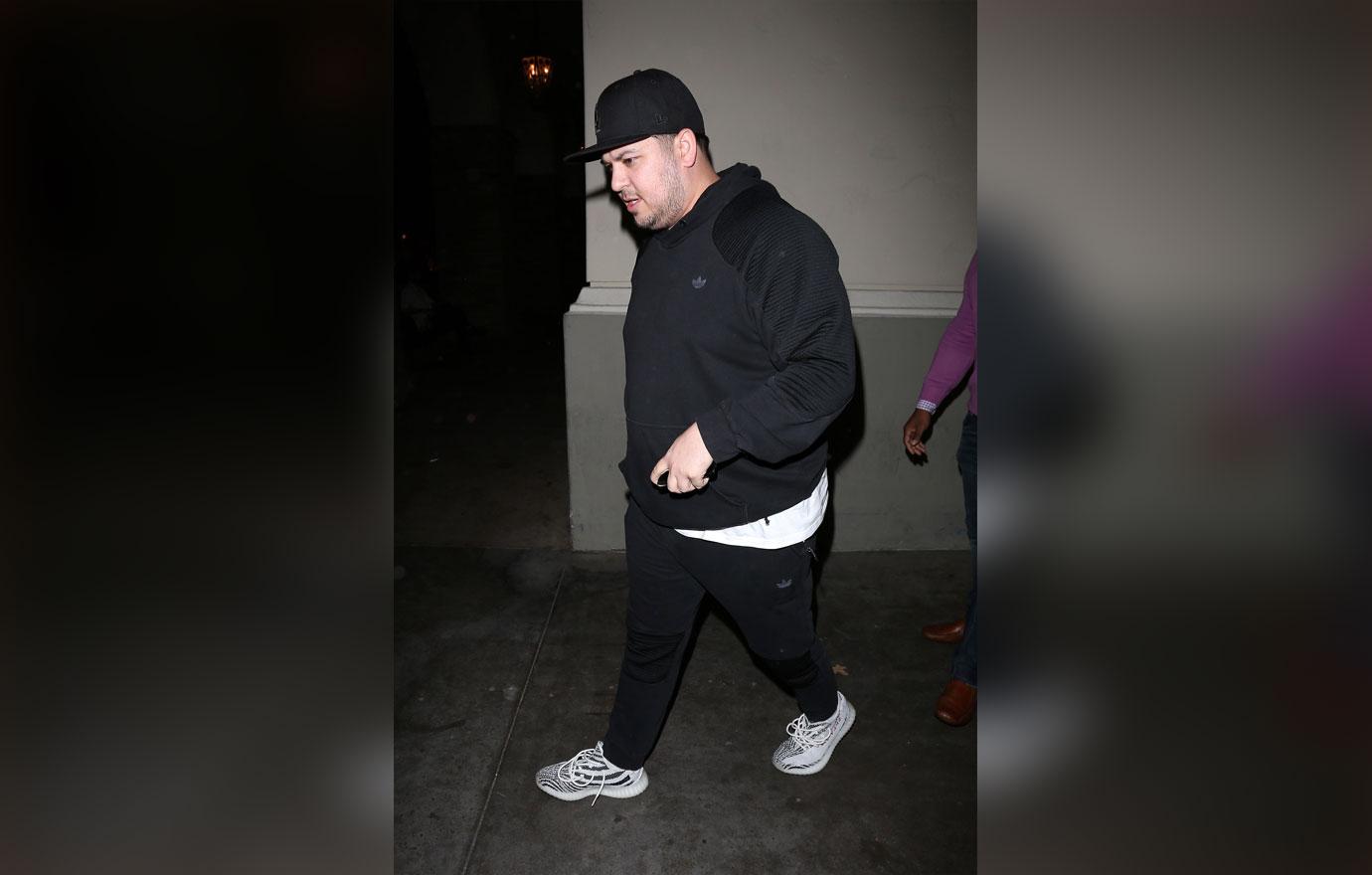 Rob Kardashian leaves a family movie night at Cinepolis