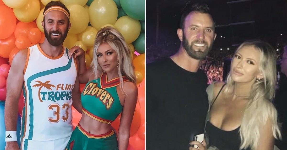 Composite photo of Paulina Gretzky and Dustin Johnson. 