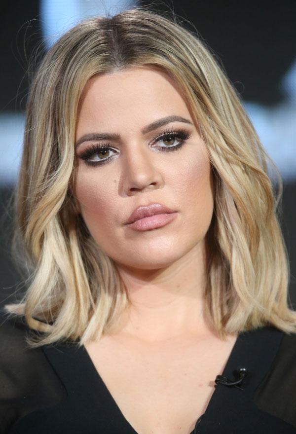 Khloe Kardashian plumped lips