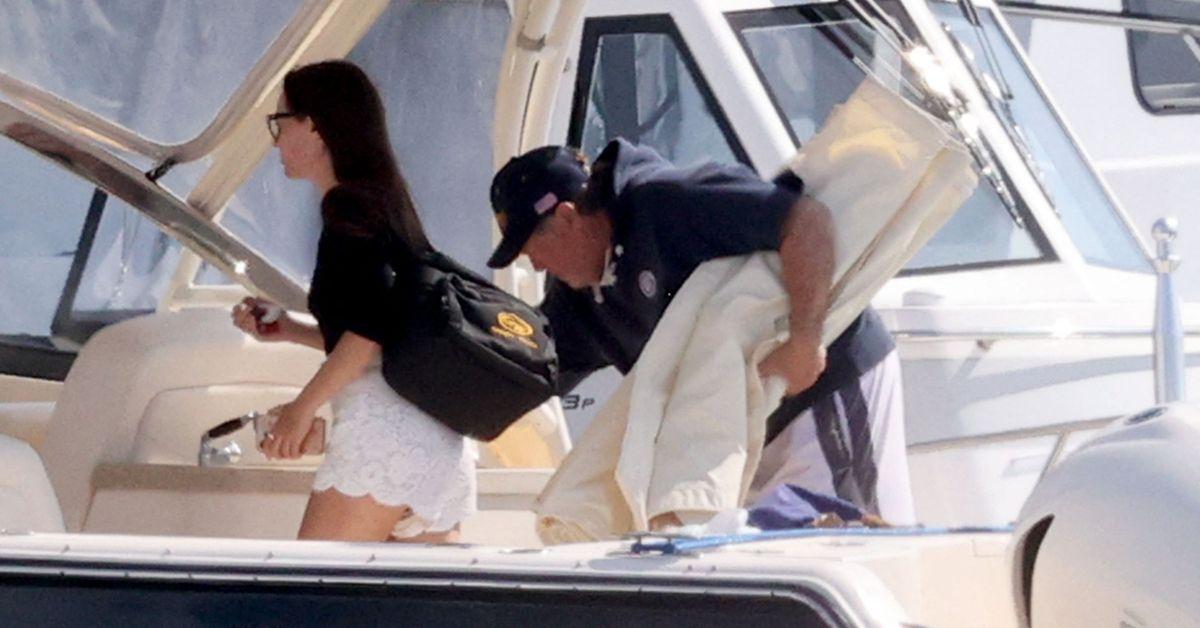 bill belichick sweats through shirt airport jordon hudson