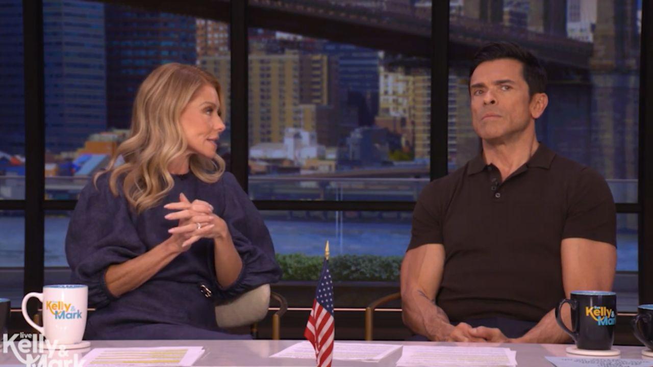 Image of Kelly Ripa and Mark Consuelos admitted they say bye to their dog before leaving the house.