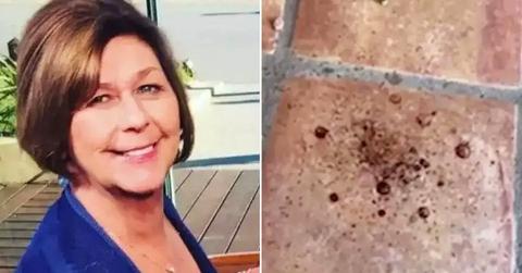 split of Nancy Guthrie and blood.