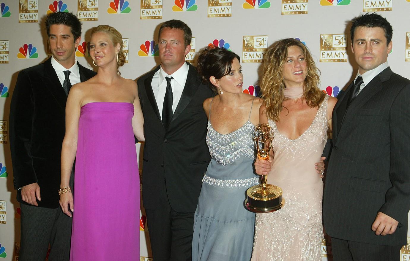 friends cast photo  emmy awards mega