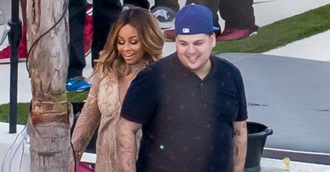EXCLUSIVE: ***PREMIUM RATES APPLY***NO WEB UNTIL 3.45AM EST, OCTOBER 4, 2016**Rob Kardashian and his pregnant fiance Blac Chyna attend a baby shower in their honor in Woodland Hills, CA