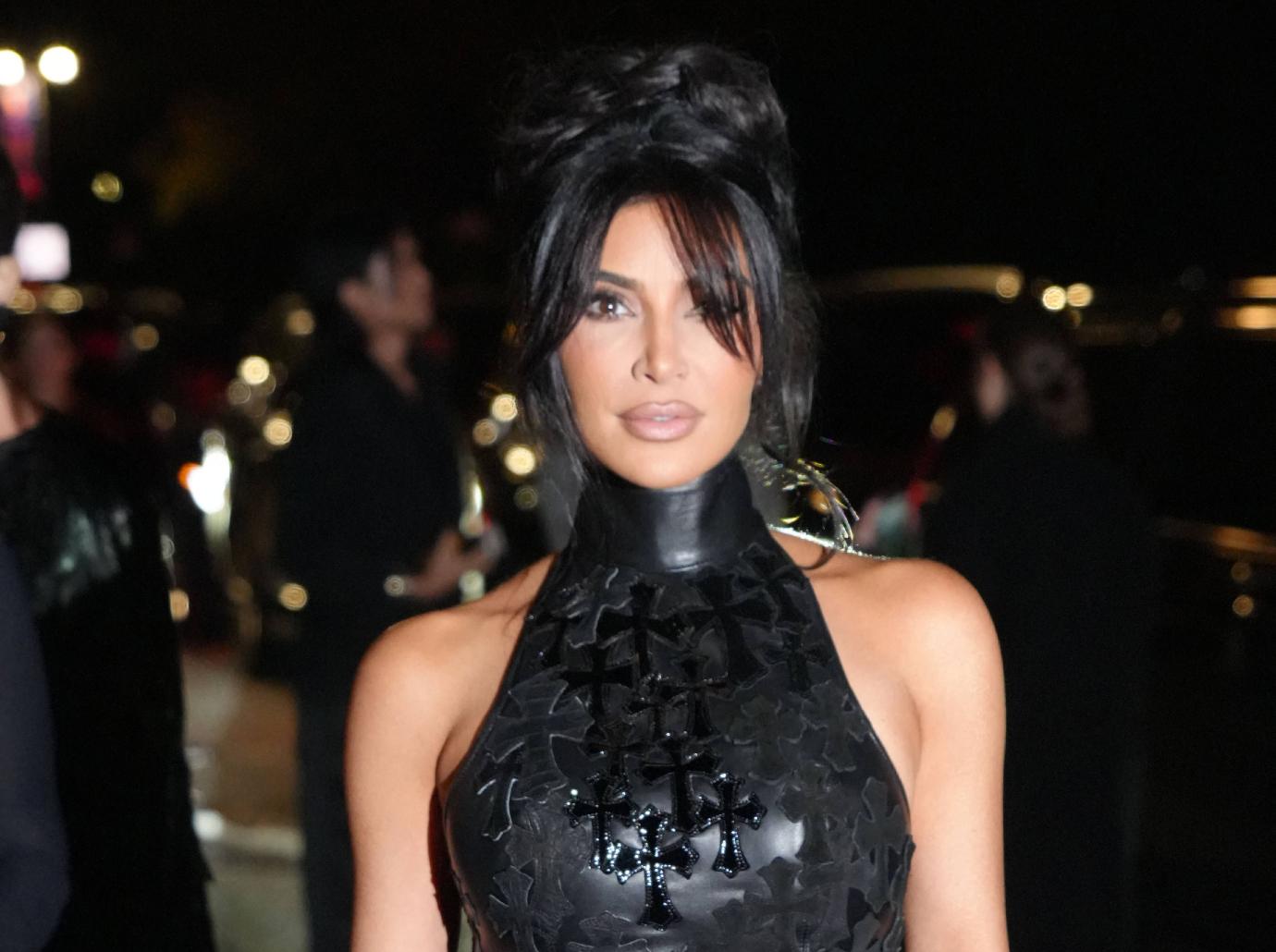 PHOTOS: Peek A Boob! Kim Kardashian's Boobs Almost Spill Out In Cleavage  Baring Dress