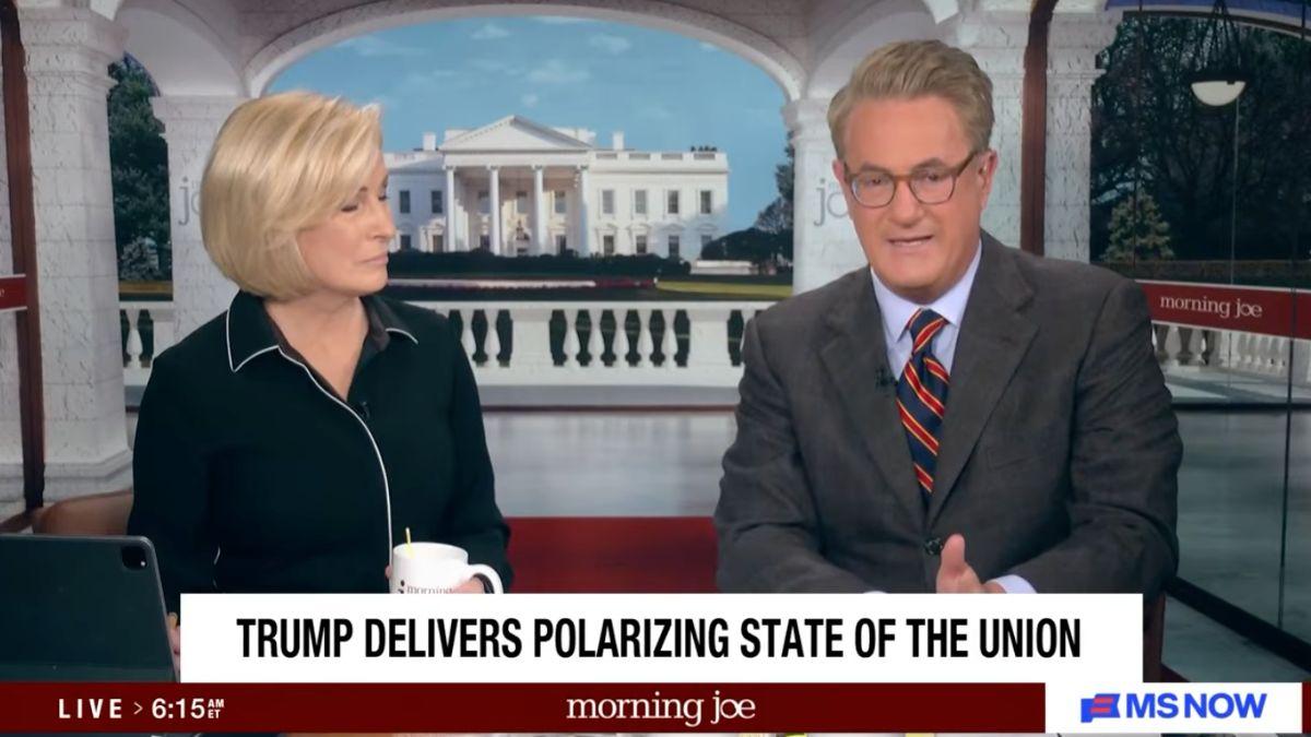 Joe Scarborough accused Donald Trump of lying throughout his State of the Union speech.