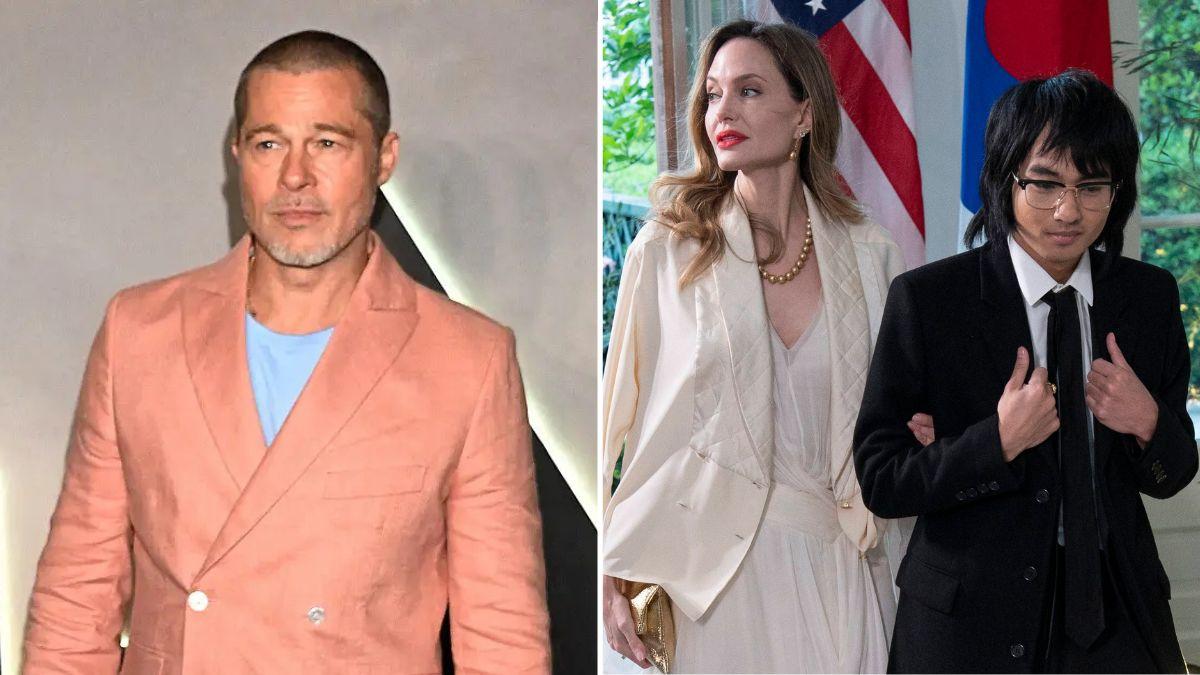 Photo of Brad Pitt, Angelina Jolie and Maddox Jolie-Pitt