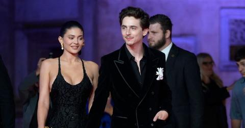 Photo of Kylie Jenner and Timothée Chalamet.