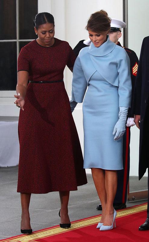 Donald And Melania Trump Arrive At White House Ahead Of Inauguration