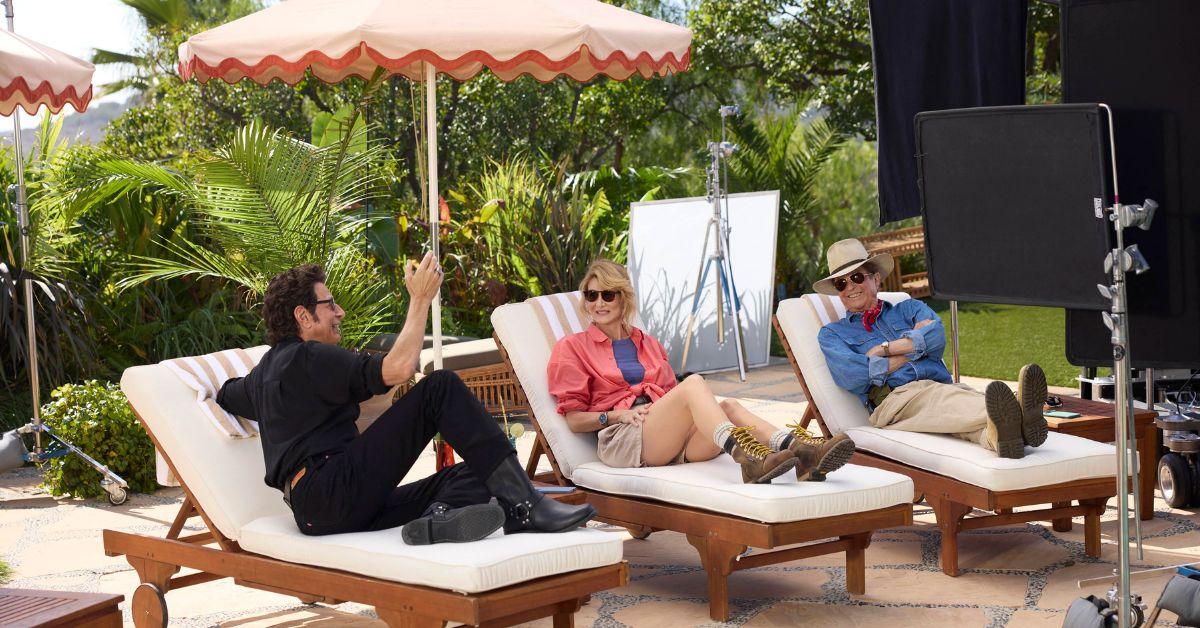 image of Sam Neill recalled surviving a hurricane during filming.