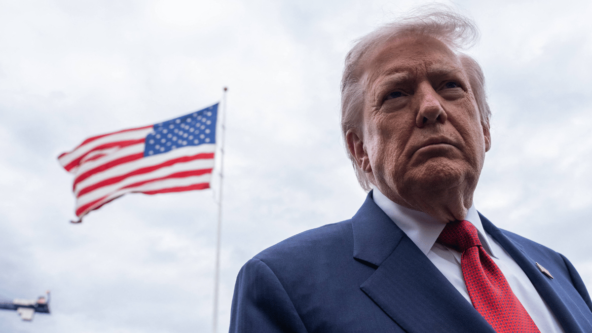 image of Donald Trump typically mocks Democrats in his interviews. 